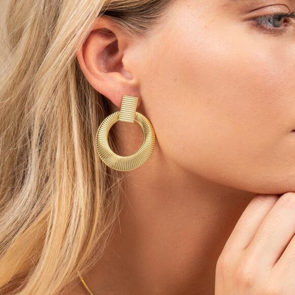 Uncommon James Jewelry - UNCOMMON JAMES NWT Drop Gold Luna Hoops Earrings